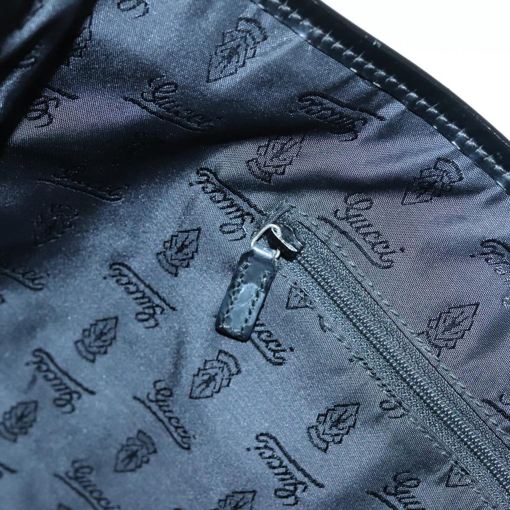 GUCCI GG Canvas Tote Bag Black Gold 211976 bs17989