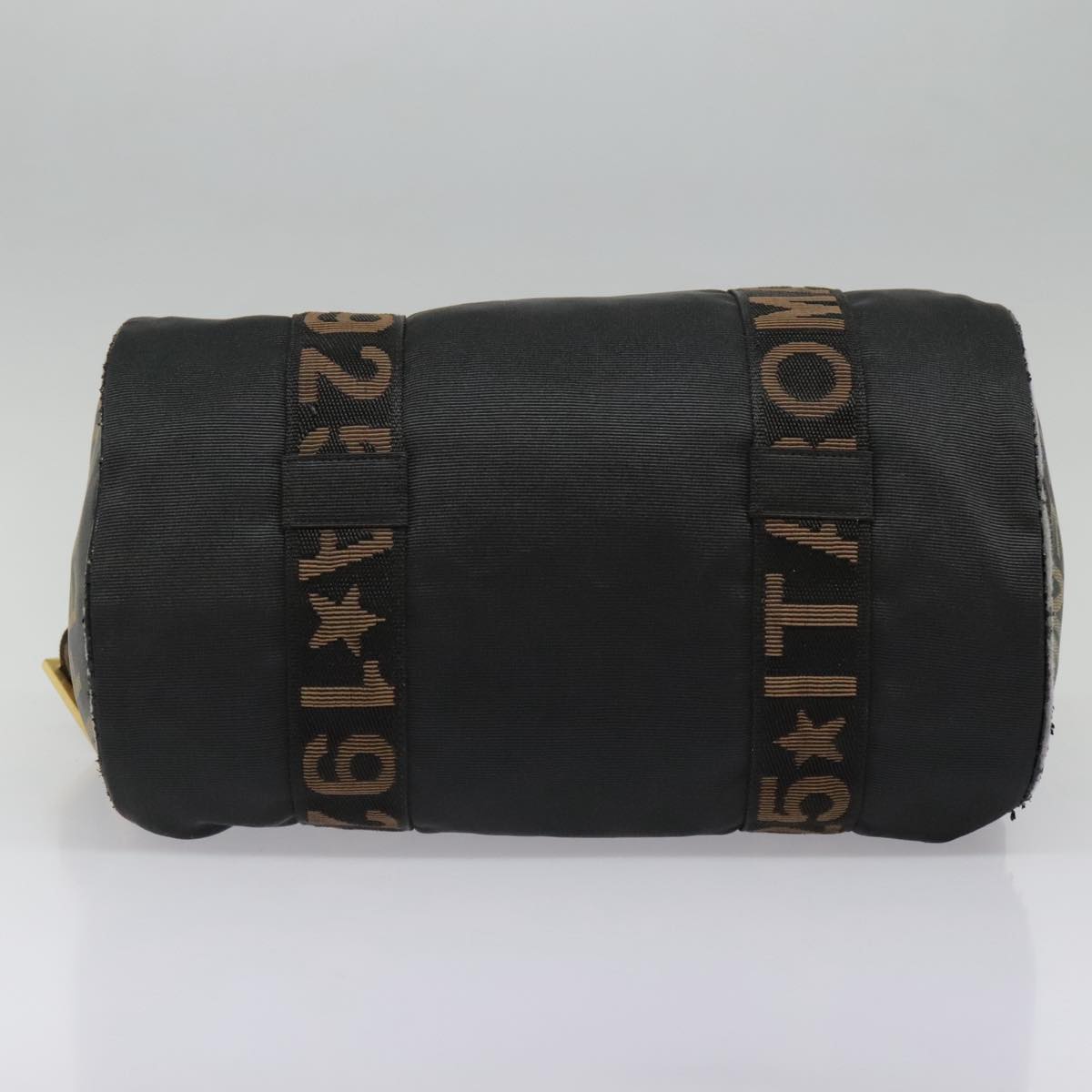 FENDI Boston Bag Nylon 2way Black Gold bs18016