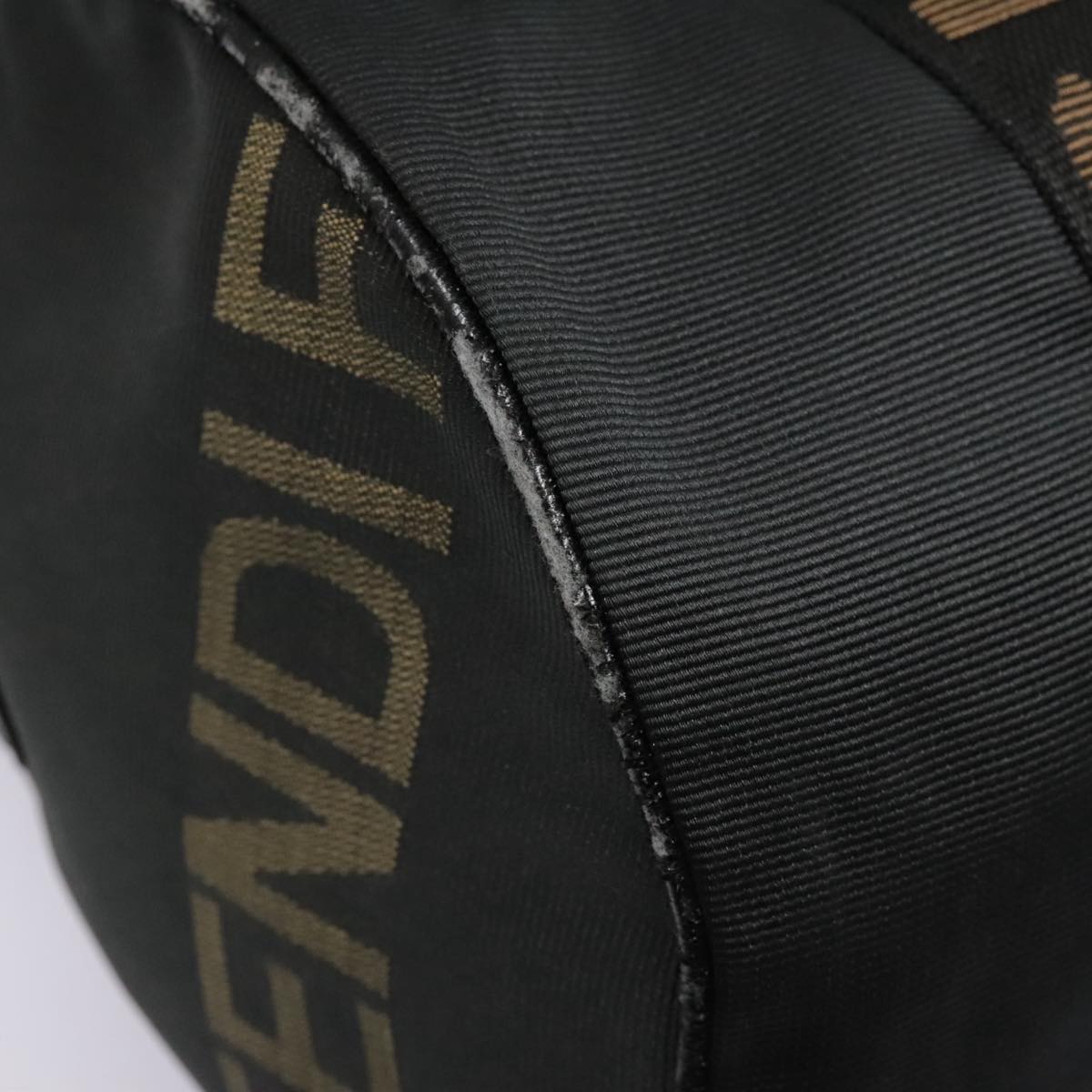 FENDI Boston Bag Nylon 2way Black Gold bs18016