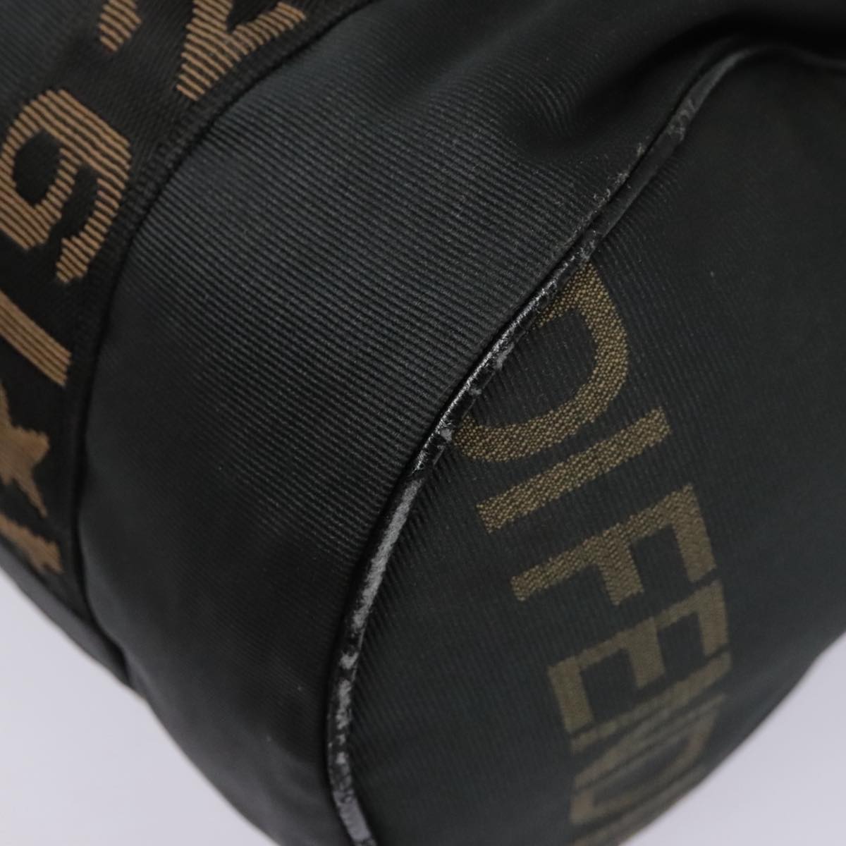 FENDI Boston Bag Nylon 2way Black Gold bs18016