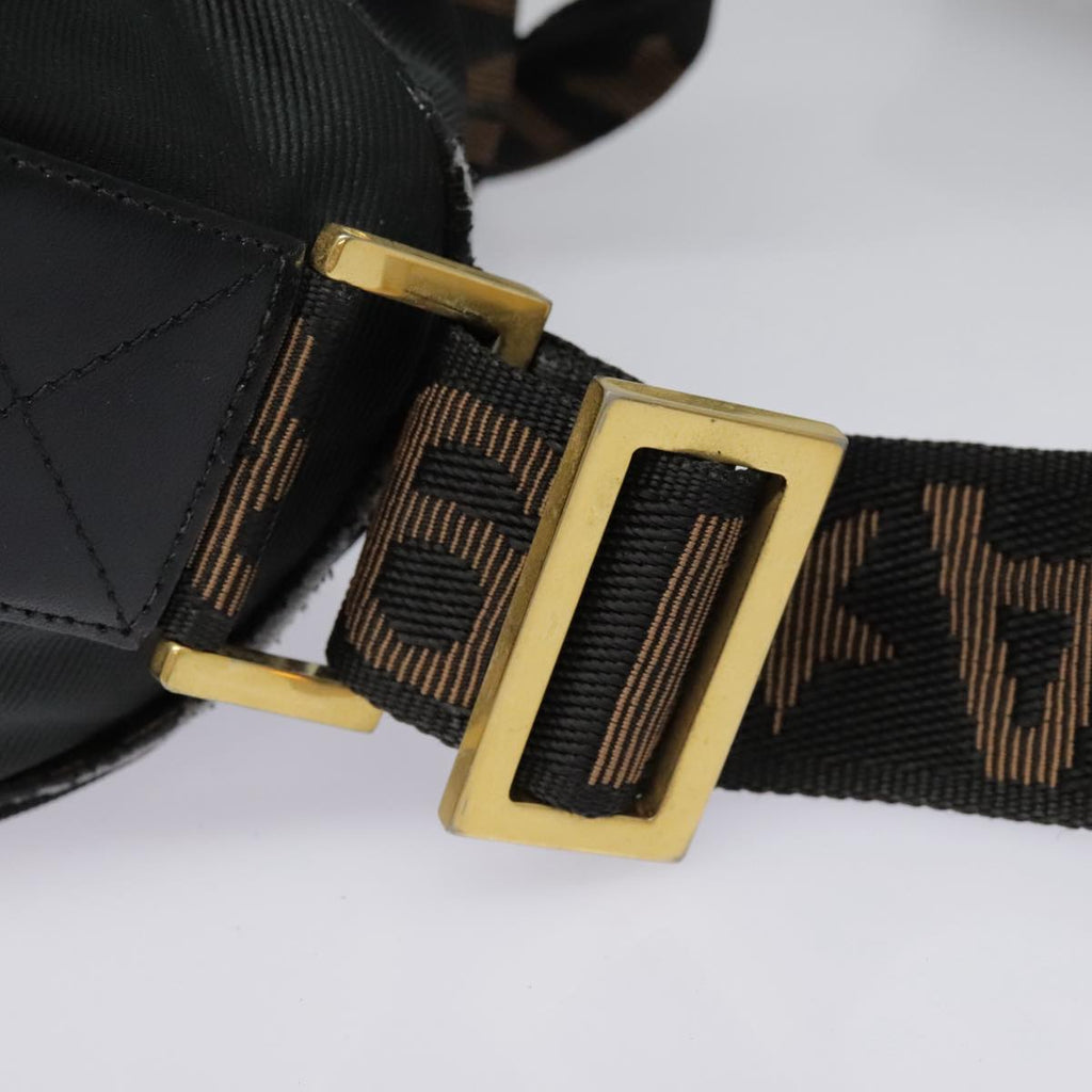 FENDI Boston Bag Nylon 2way Black Gold bs18016