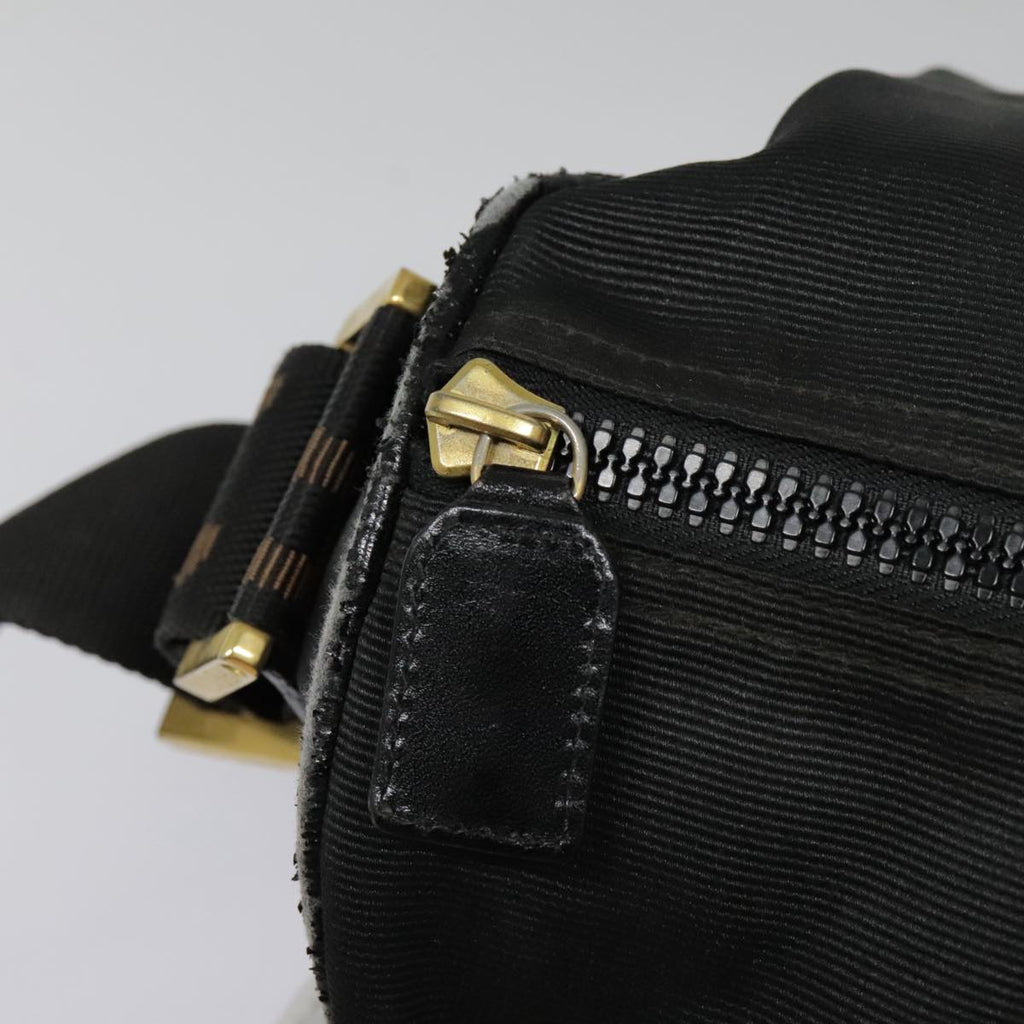 FENDI Boston Bag Nylon 2way Black Gold bs18016