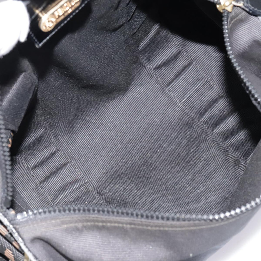 FENDI Boston Bag Nylon 2way Black Gold bs18016