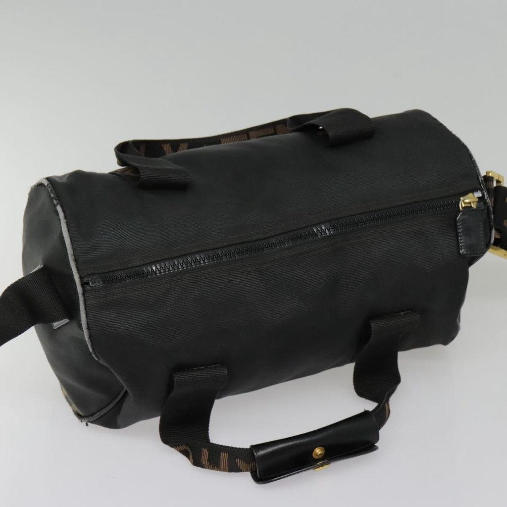 FENDI Boston Bag Nylon 2way Black Gold bs18016