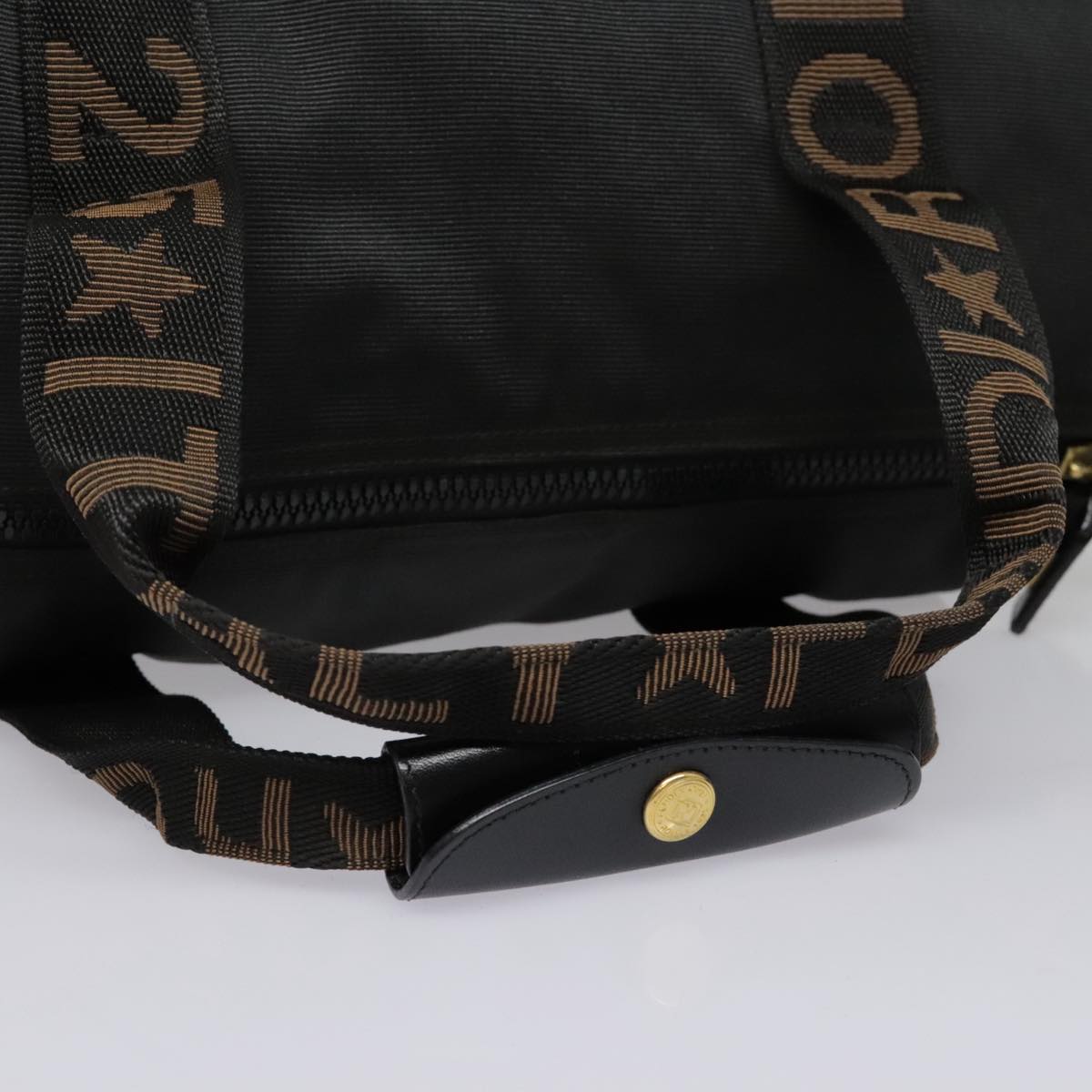 FENDI Boston Bag Nylon 2way Black Gold bs18016