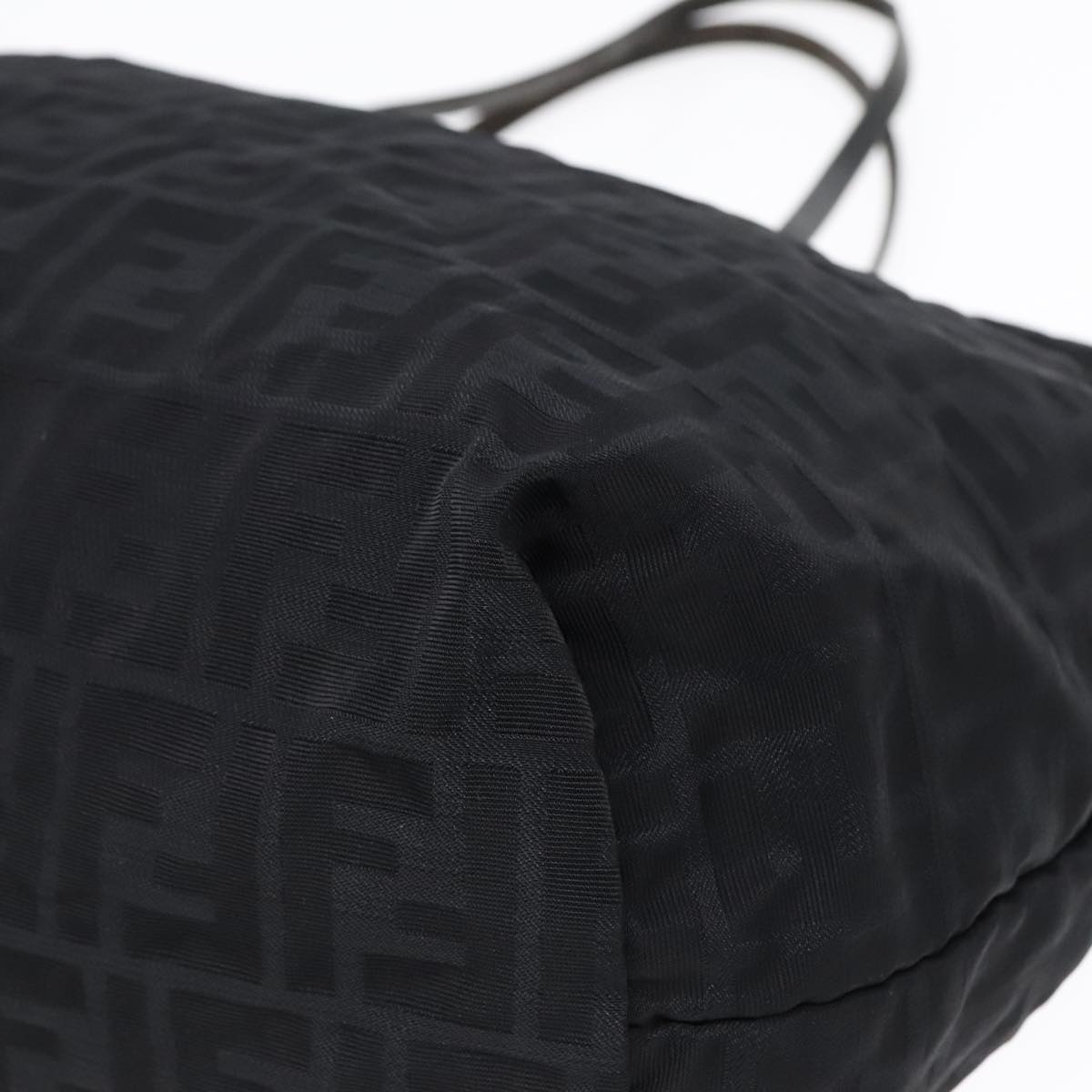 FENDI Zucca Canvas Tote Bag Nylon Black bs18020