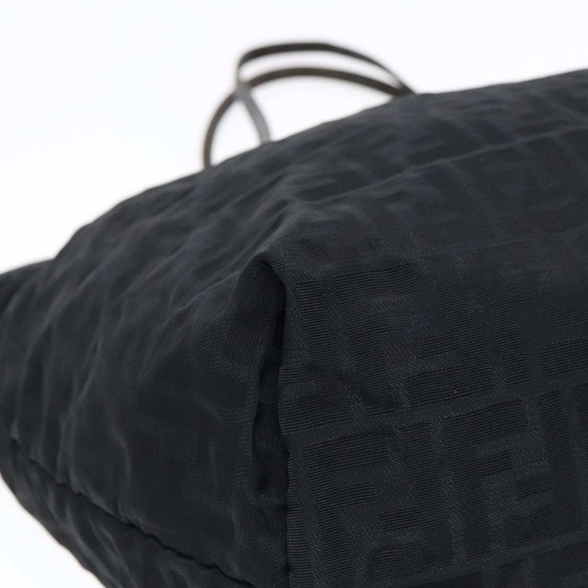 FENDI Zucca Canvas Tote Bag Nylon Black bs18020