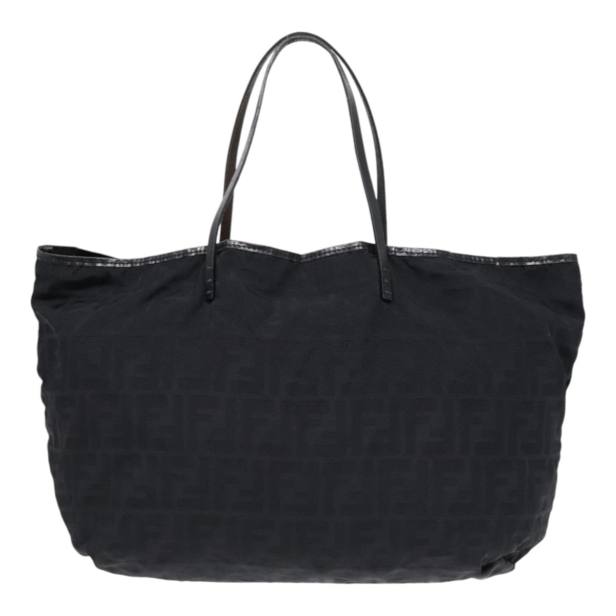 FENDI Zucca Canvas Tote Bag Nylon Black bs18020