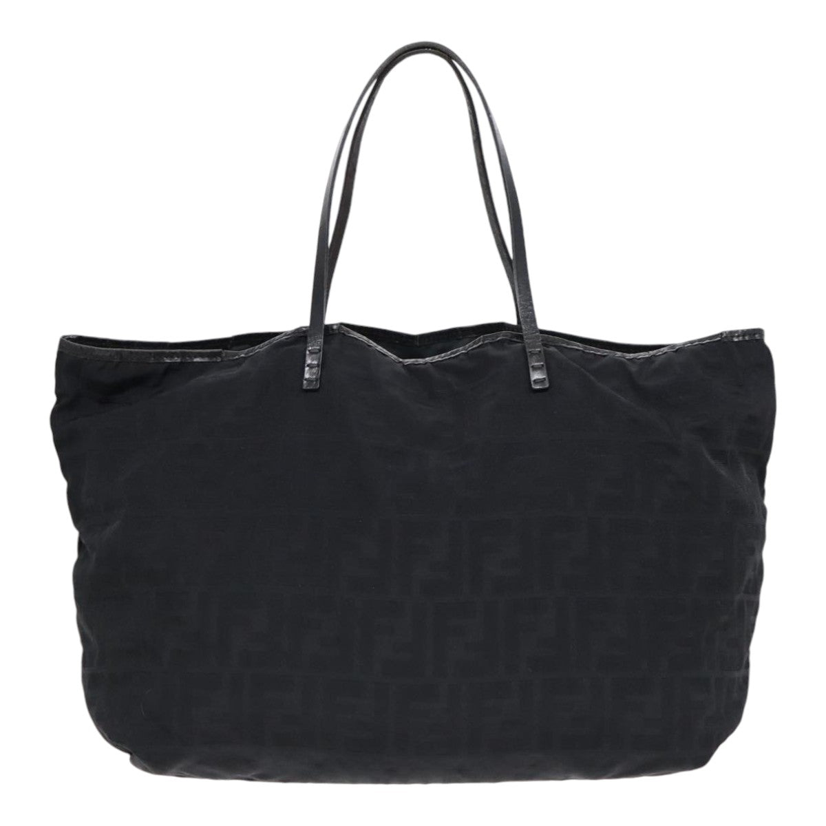 FENDI Zucca Canvas Tote Bag Nylon Black bs18020