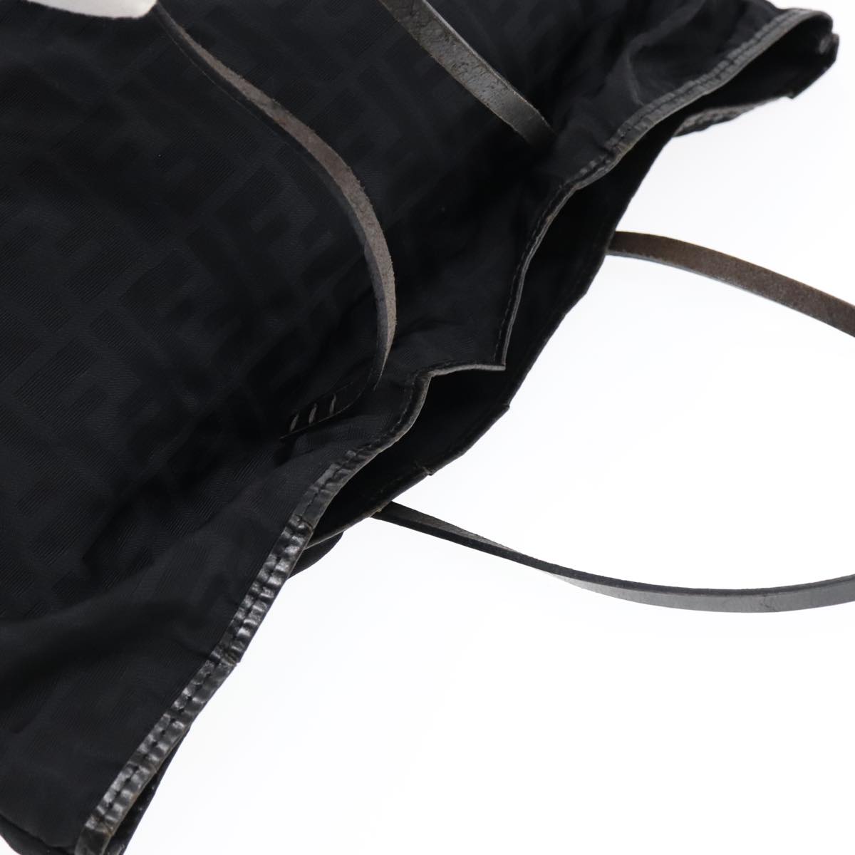 FENDI Zucca Canvas Tote Bag Nylon Black bs18020