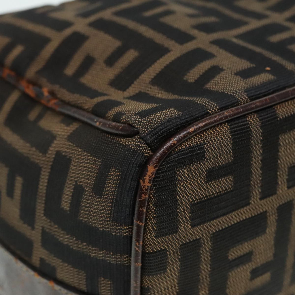 FENDI Zucca Canvas Hand Bag Brown bs18022