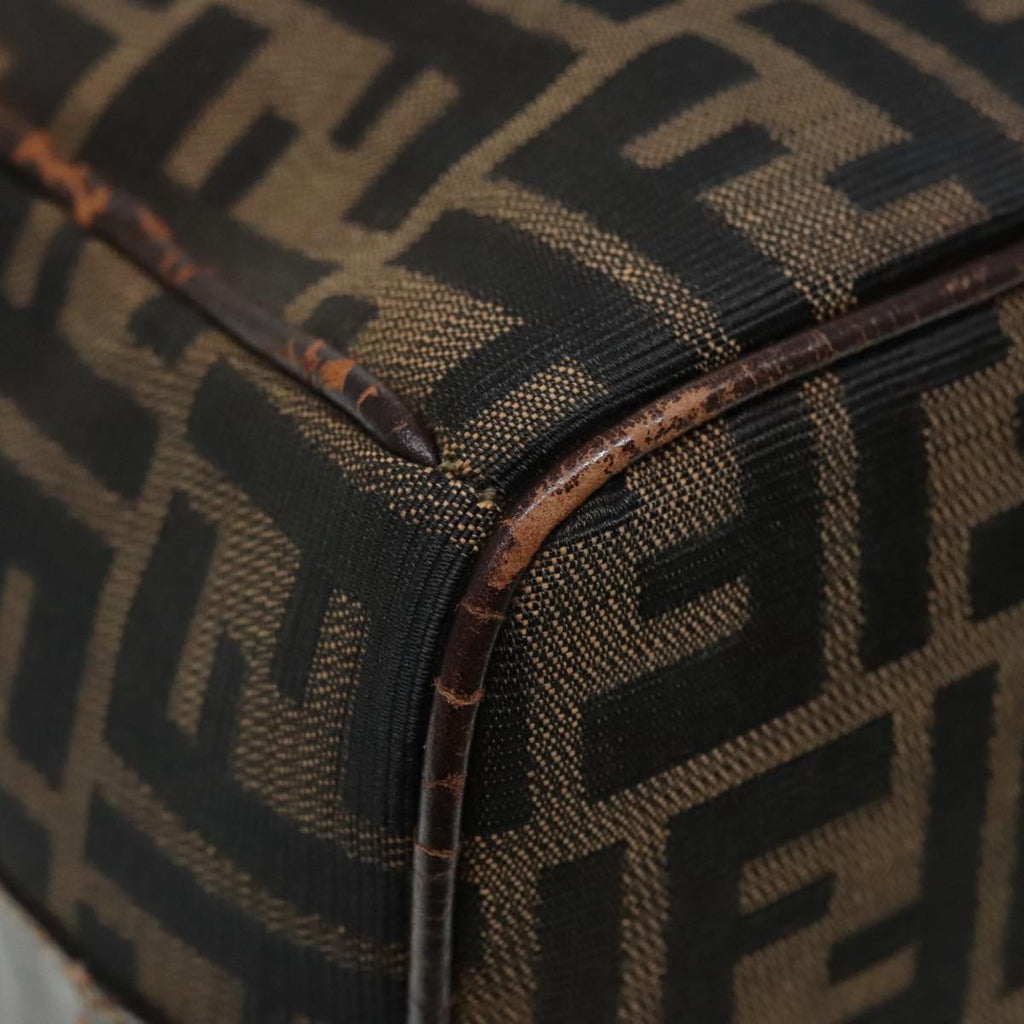FENDI Zucca Canvas Hand Bag Brown bs18022