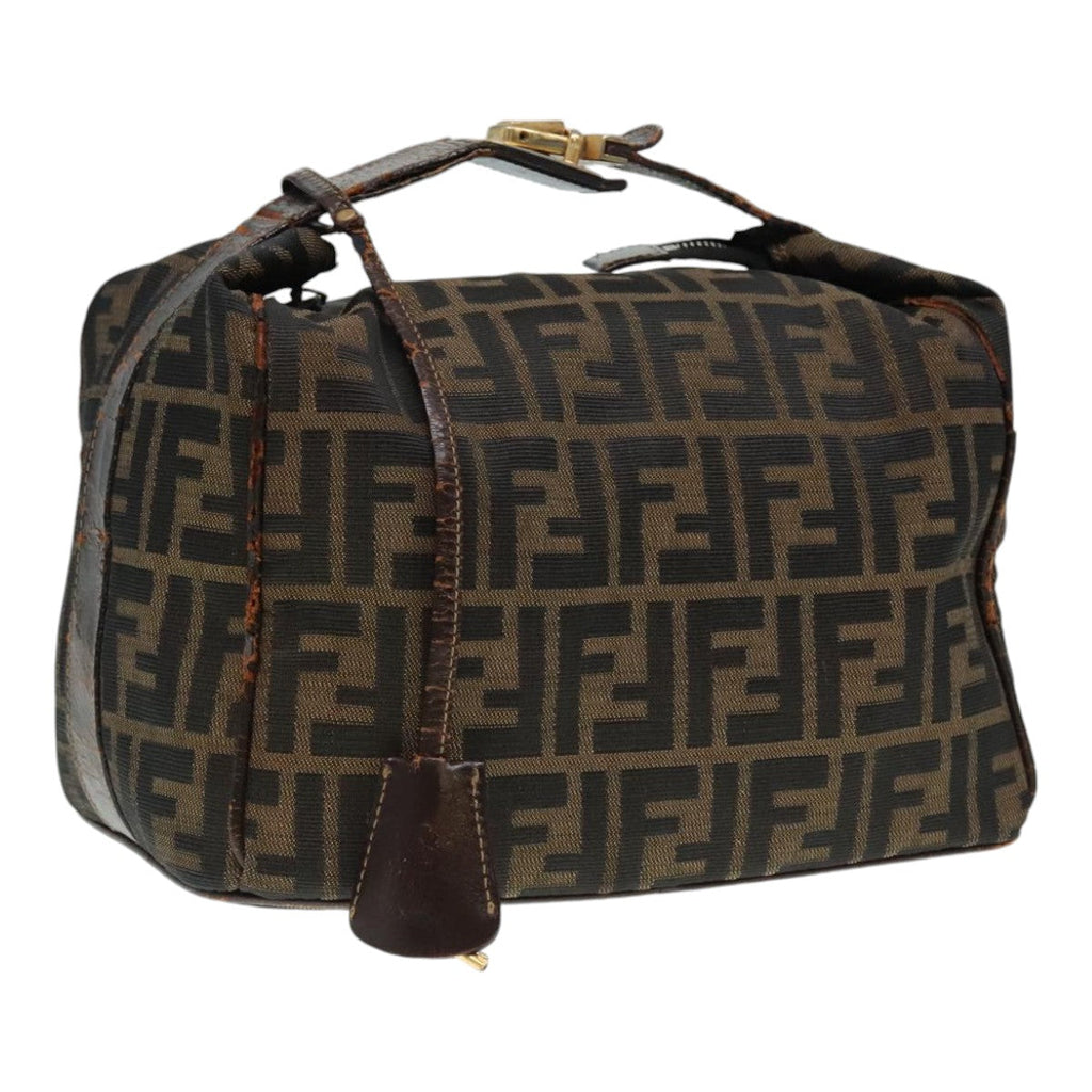 FENDI Zucca Canvas Hand Bag Brown bs18022