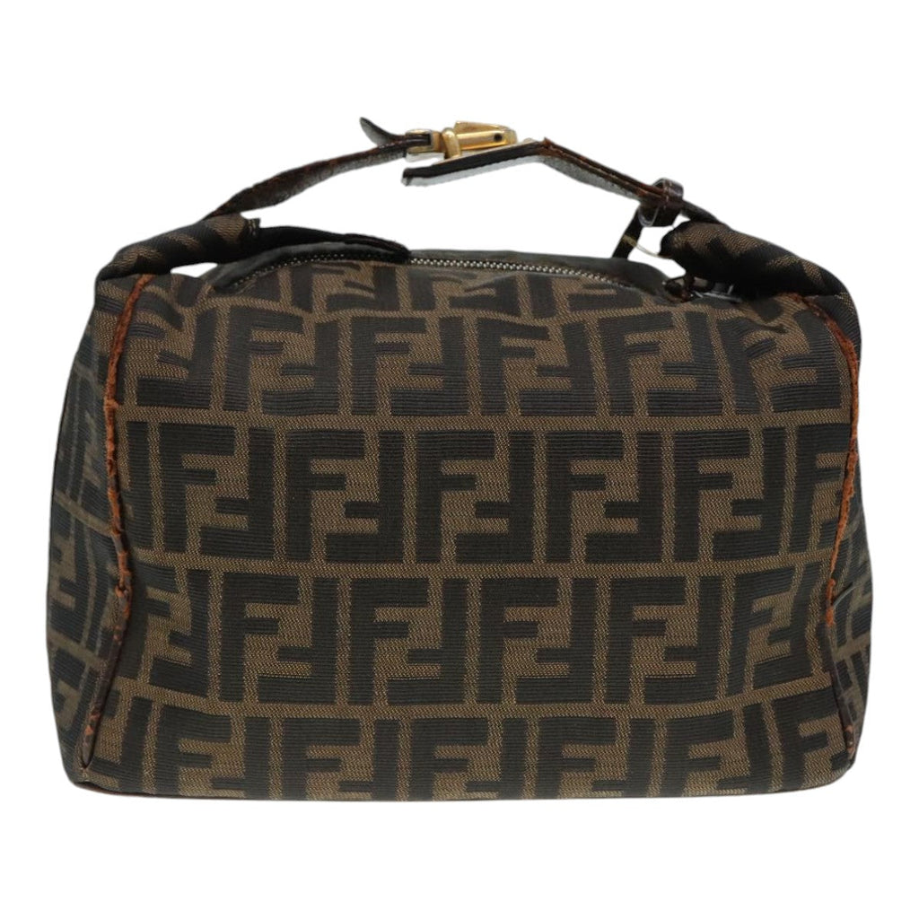 FENDI Zucca Canvas Hand Bag Brown bs18022