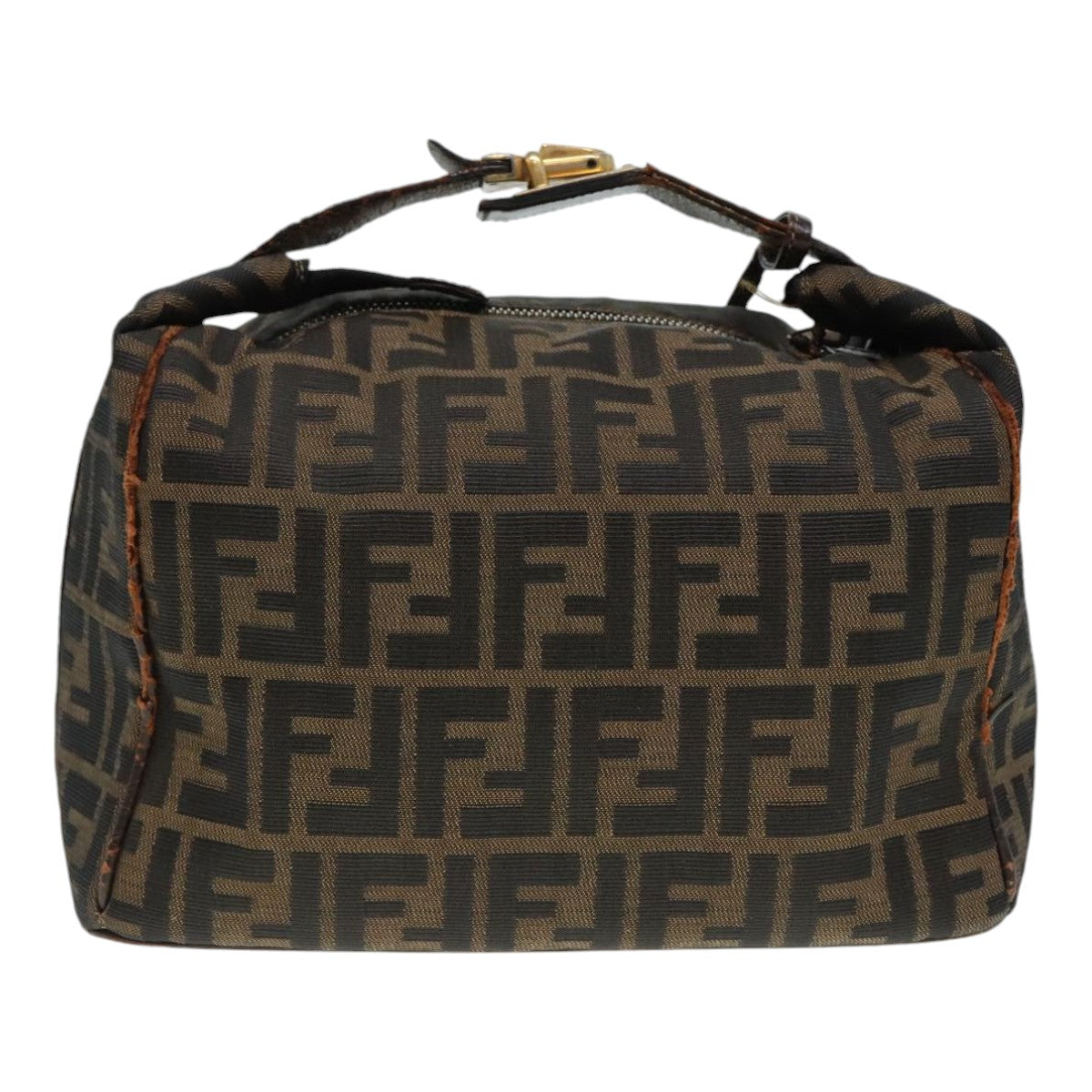 FENDI Zucca Canvas Hand Bag Brown bs18022