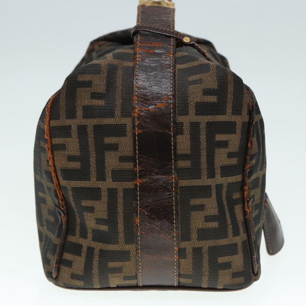 FENDI Zucca Canvas Hand Bag Brown bs18022