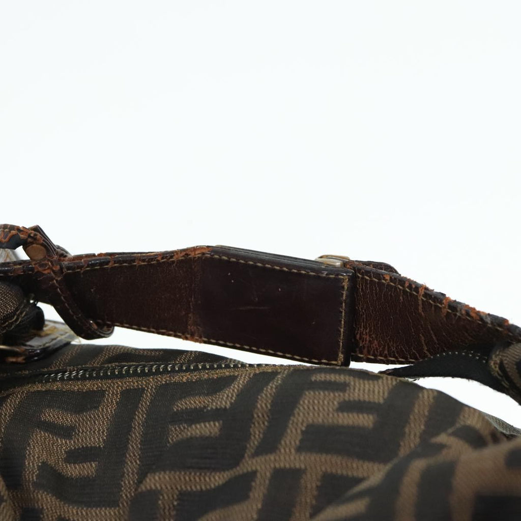 FENDI Zucca Canvas Hand Bag Brown bs18022