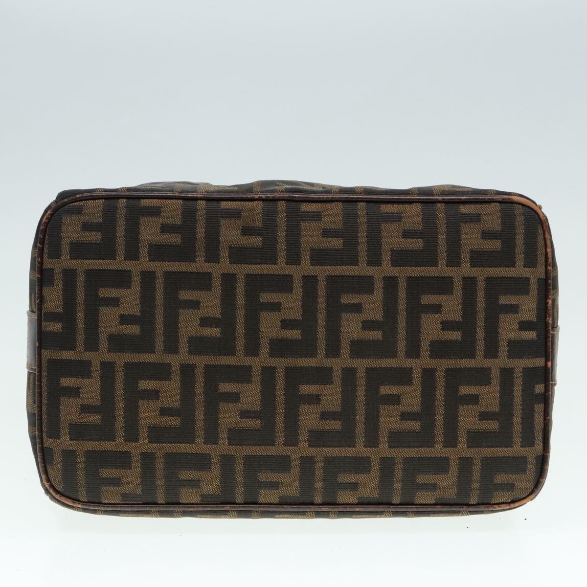 FENDI Zucca Canvas Hand Bag Brown bs18022