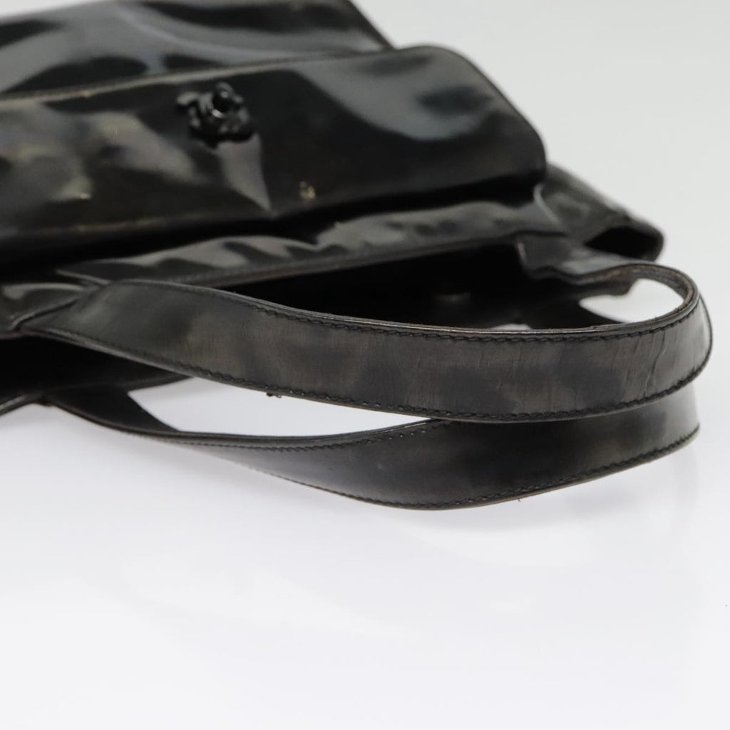 CHANEL Tote Bag Patent leather Black CC bs18064