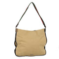 GUCCI Web Sherry Line Shoulder Bag Canvas Beige Green Red bs18112
