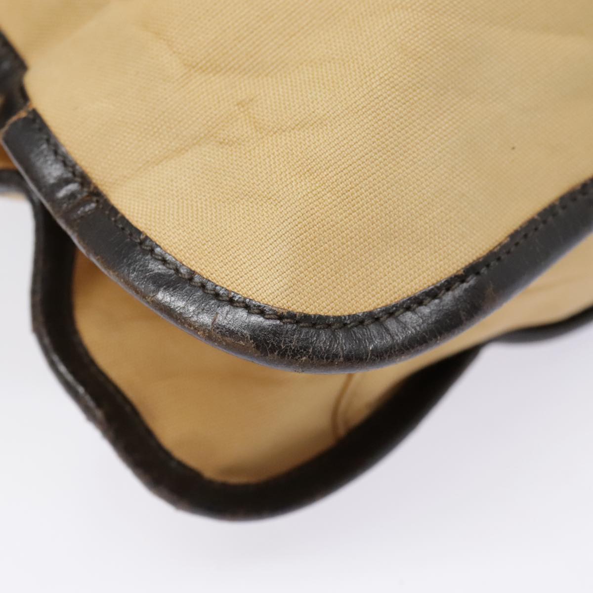 GUCCI Web Sherry Line Shoulder Bag Canvas Beige Green Red bs18112