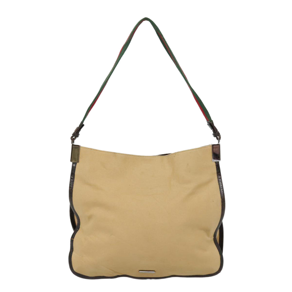 GUCCI Web Sherry Line Shoulder Bag Canvas Beige Green Red bs18112