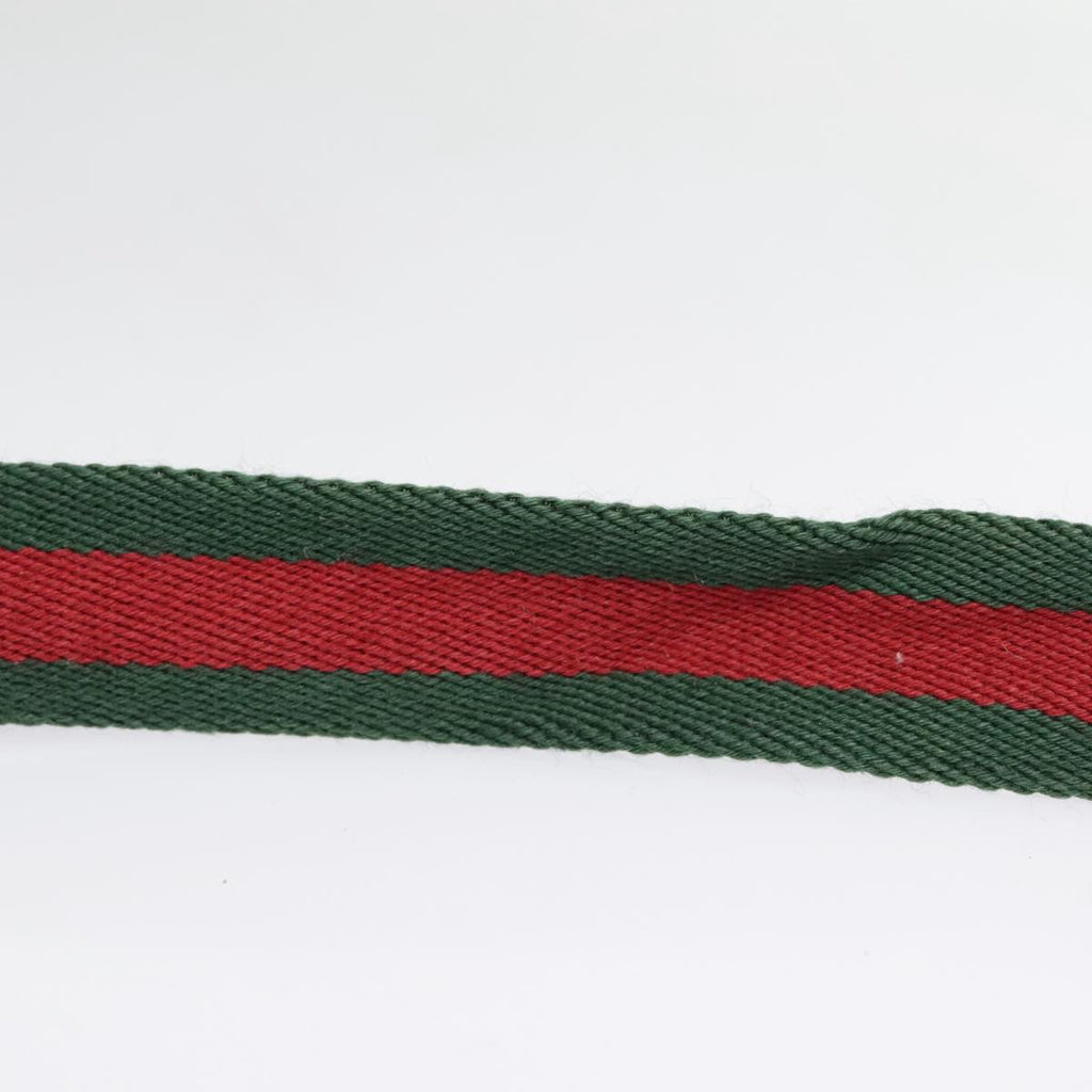 GUCCI Web Sherry Line Shoulder Bag Canvas Beige Green Red bs18112