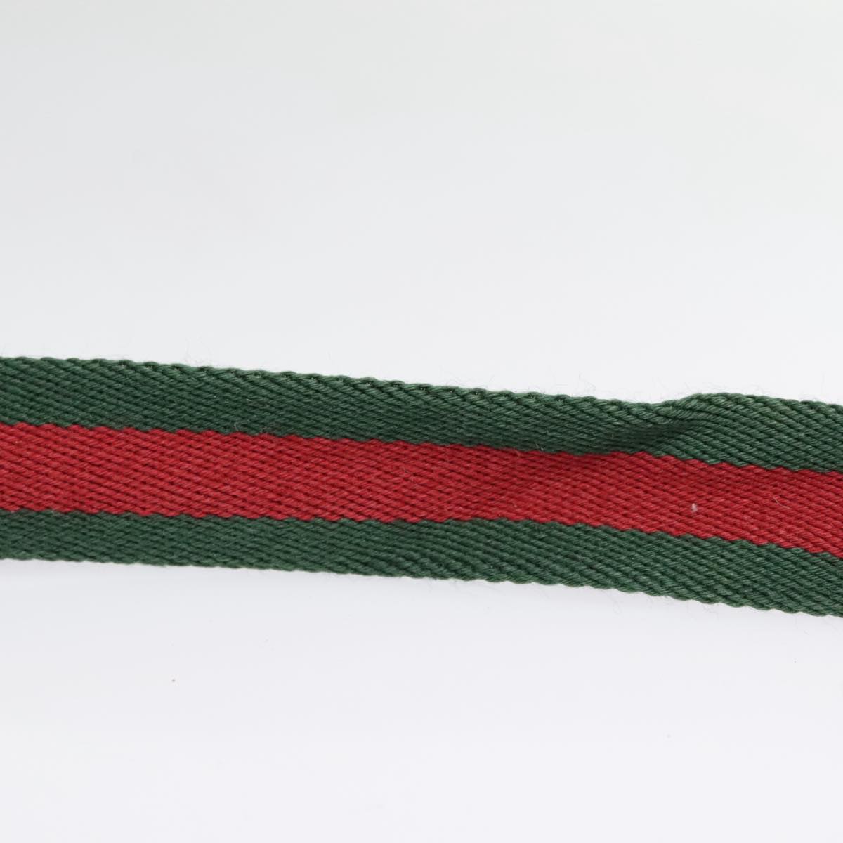 GUCCI Web Sherry Line Shoulder Bag Canvas Beige Green Red bs18112