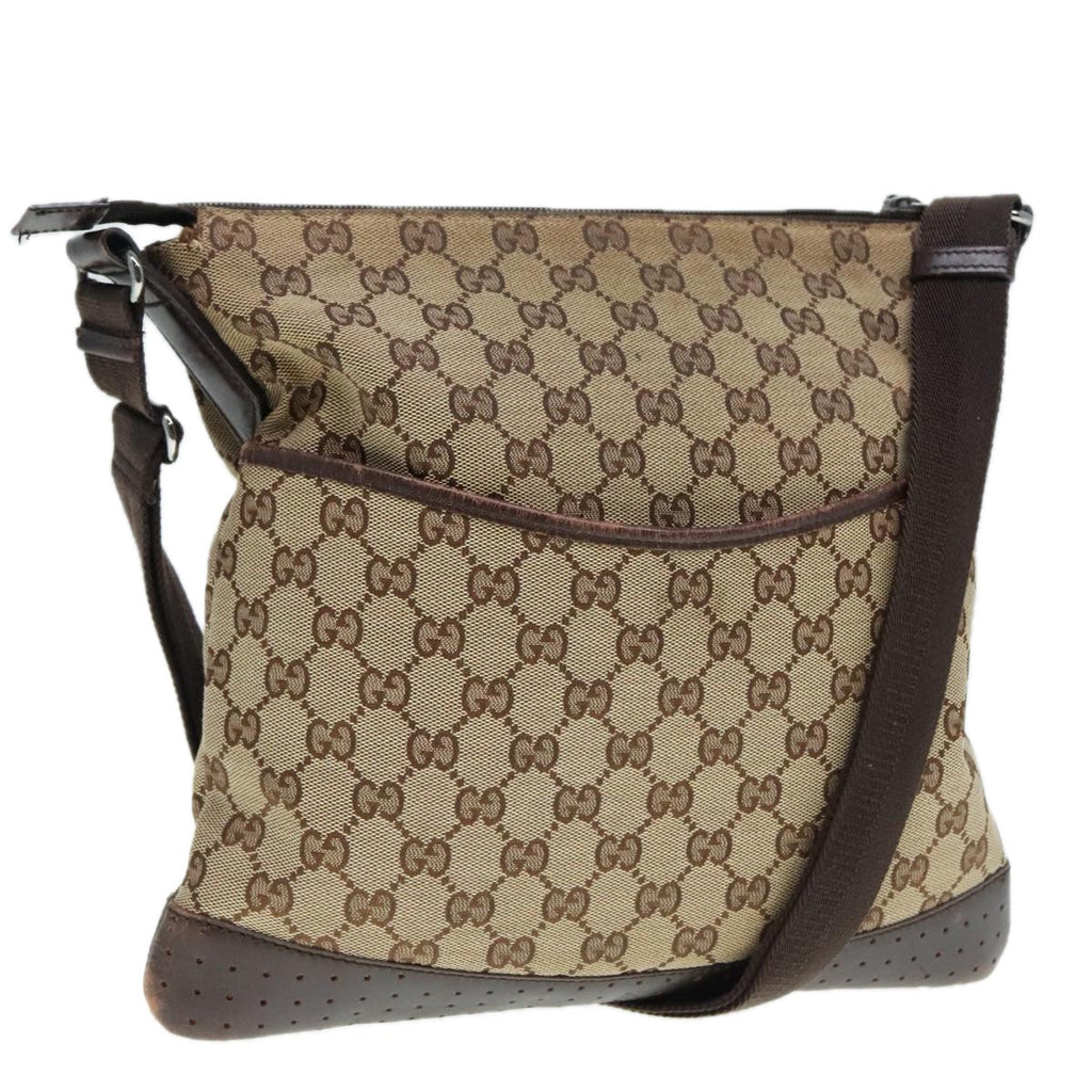 GUCCI GG Canvas Shoulder Bag Beige bs18113