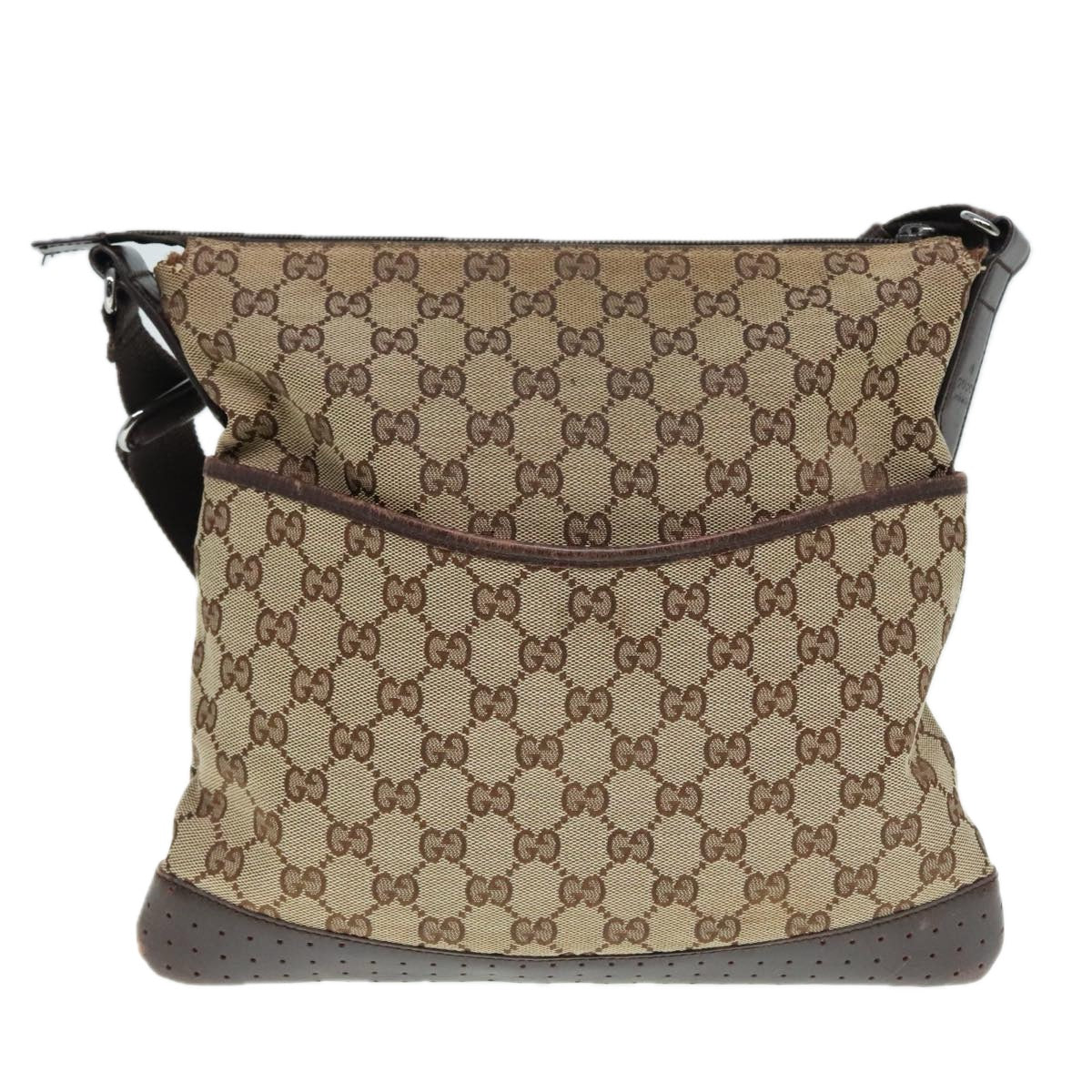 GUCCI GG Canvas Shoulder Bag Beige bs18113