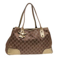 GUCCI GG Canvas Tote Bag Gold Tone bs18147