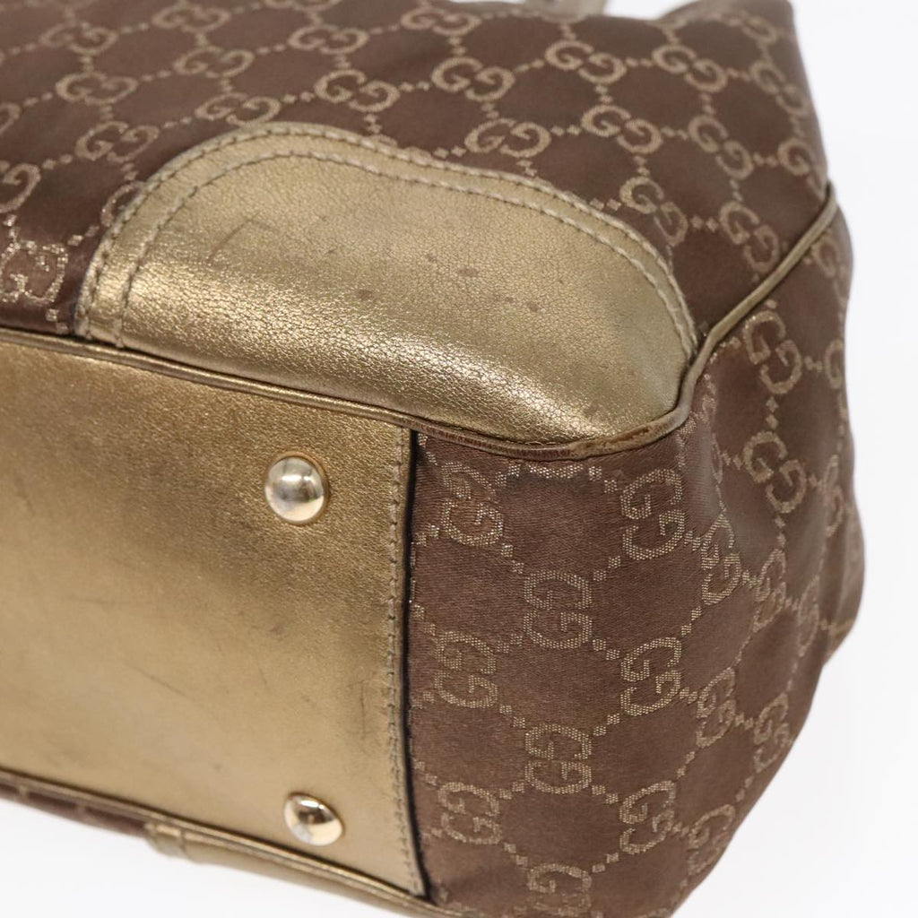 GUCCI GG Canvas Tote Bag Gold Tone bs18147