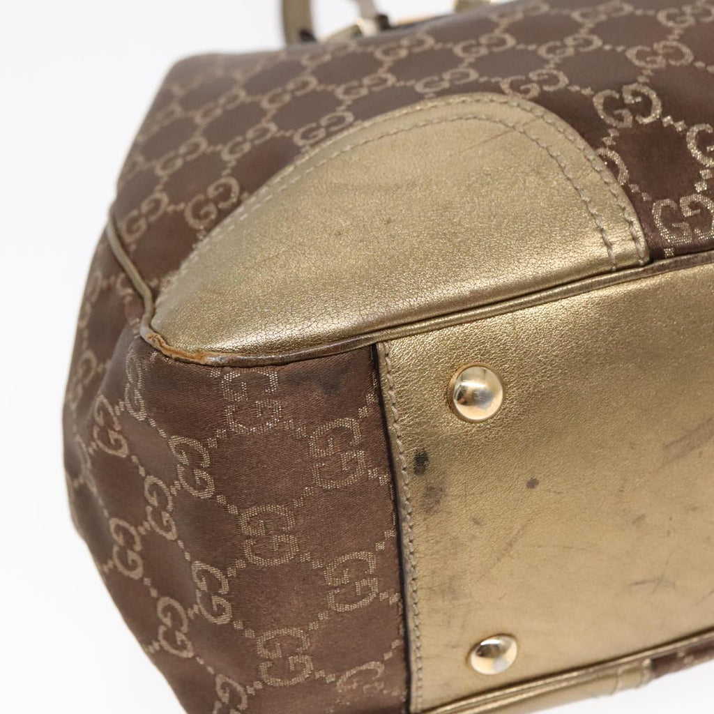 GUCCI GG Canvas Tote Bag Gold Tone bs18147