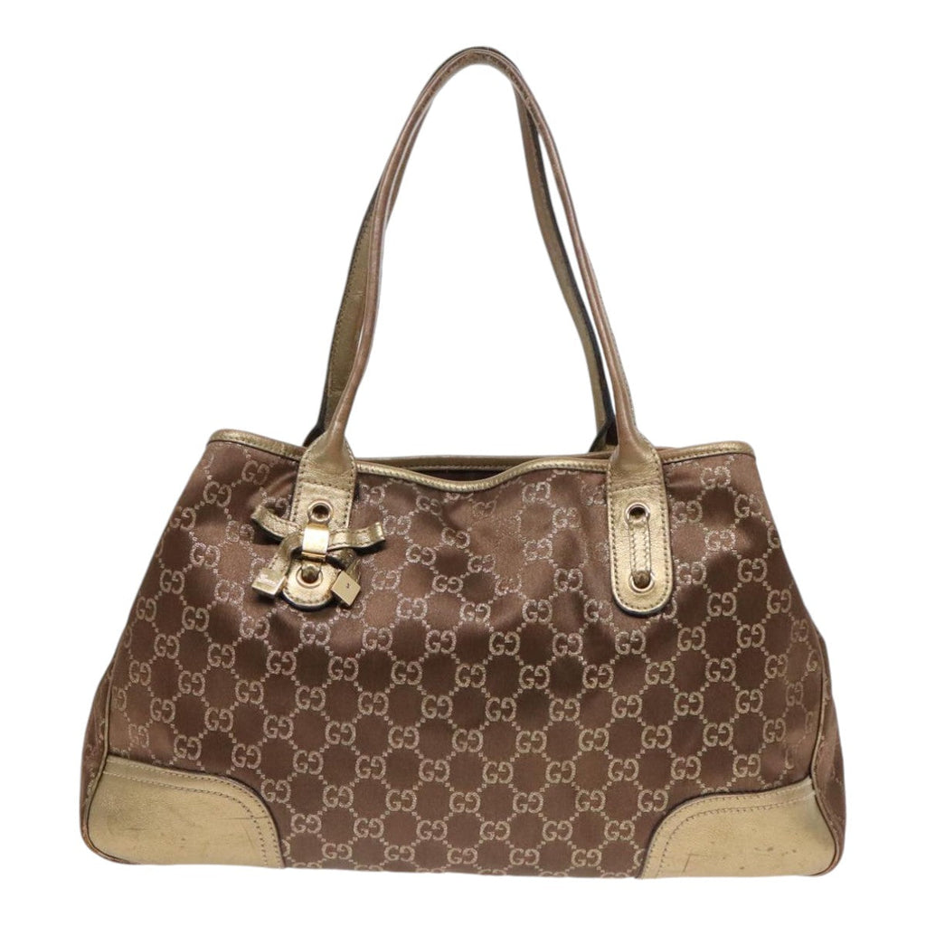 GUCCI GG Canvas Tote Bag Gold Tone bs18147