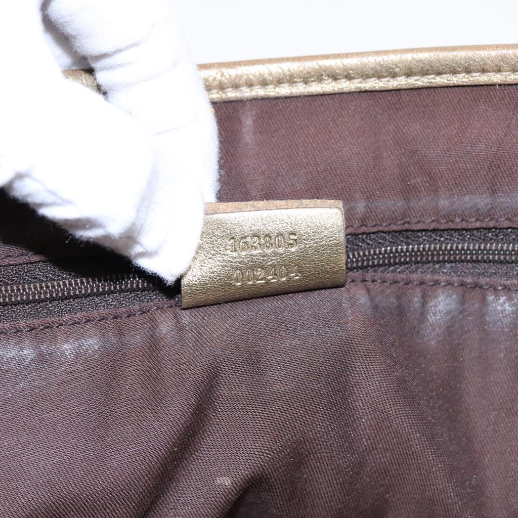 GUCCI GG Canvas Tote Bag Gold Tone bs18147