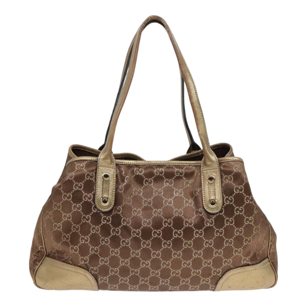 GUCCI GG Canvas Tote Bag Gold Tone bs18147