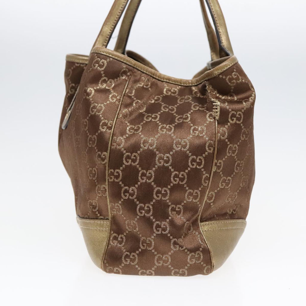 GUCCI GG Canvas Tote Bag Gold Tone bs18147