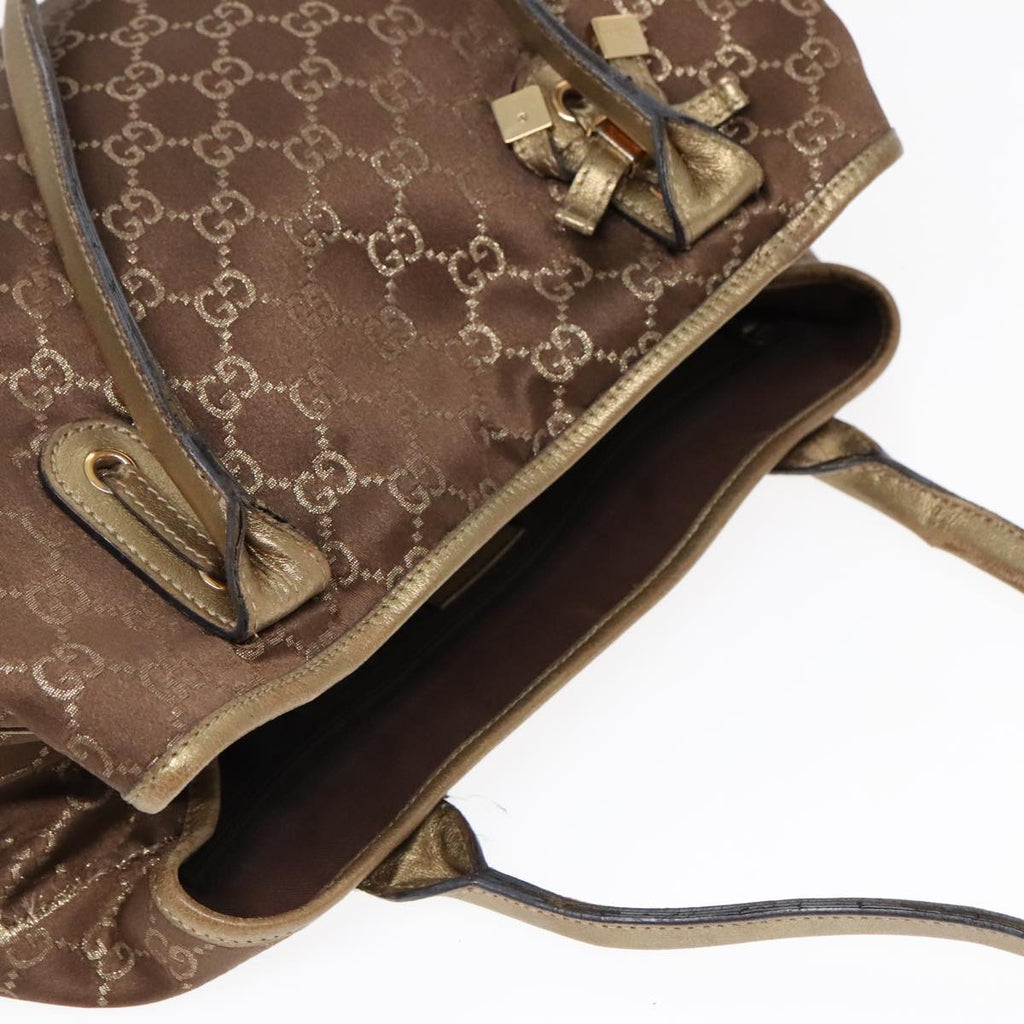 GUCCI GG Canvas Tote Bag Gold Tone bs18147