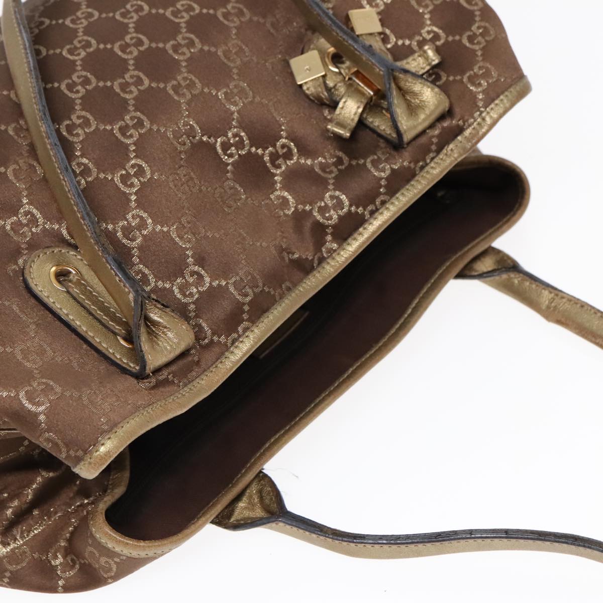 GUCCI GG Canvas Tote Bag Gold Tone bs18147