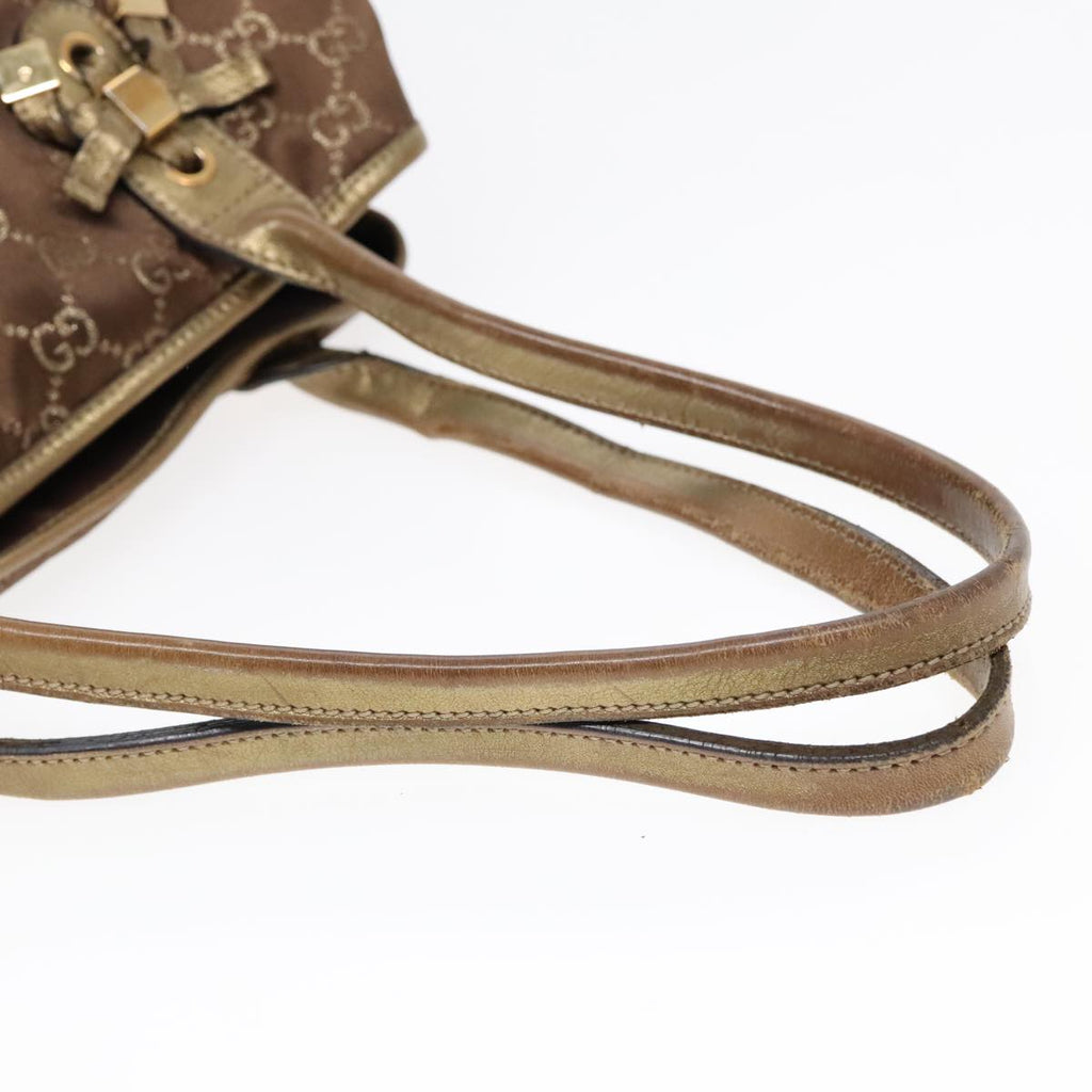 GUCCI GG Canvas Tote Bag Gold Tone bs18147