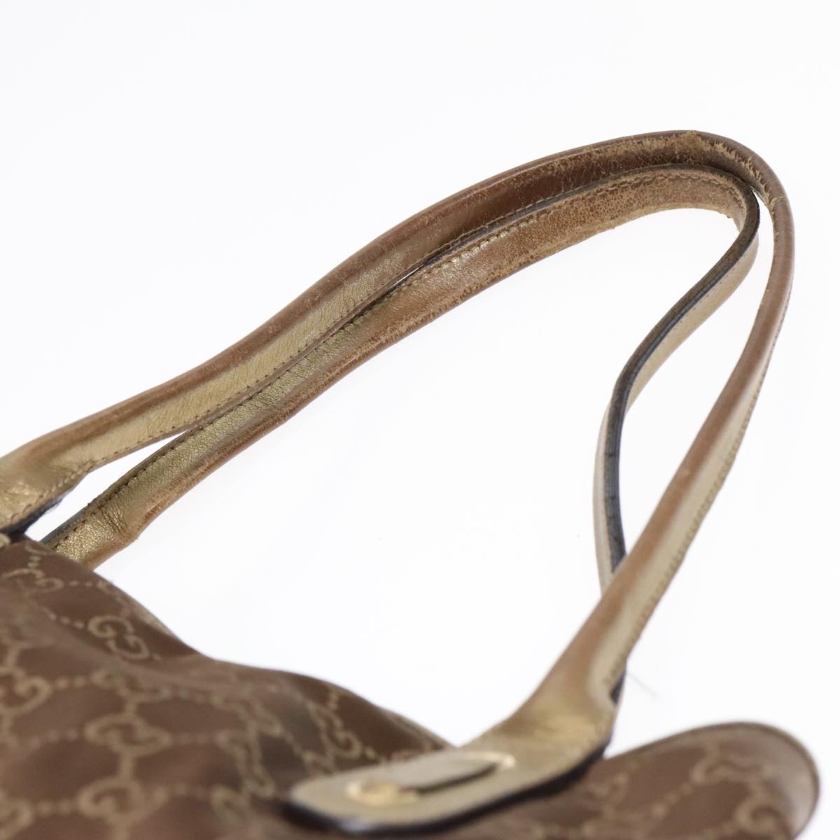 GUCCI GG Canvas Tote Bag Gold Tone bs18147