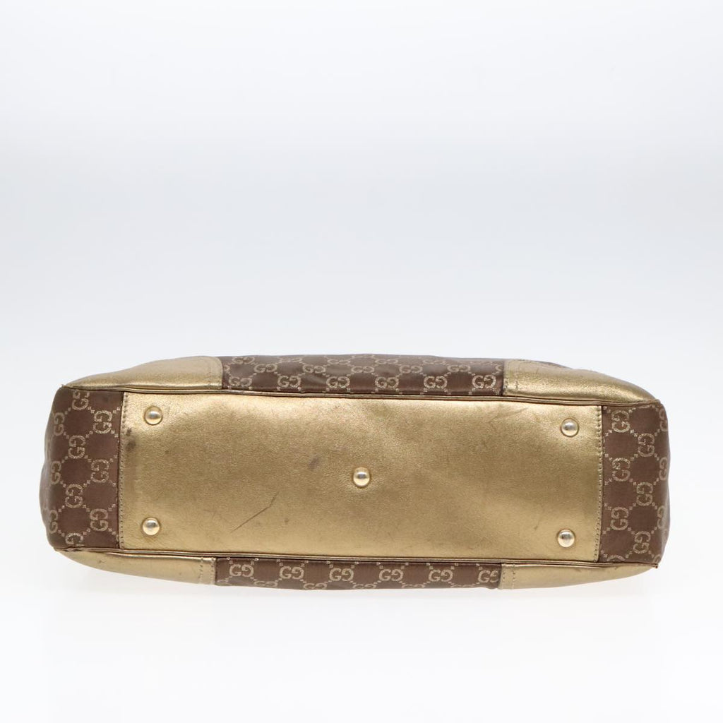 GUCCI GG Canvas Tote Bag Gold Tone bs18147