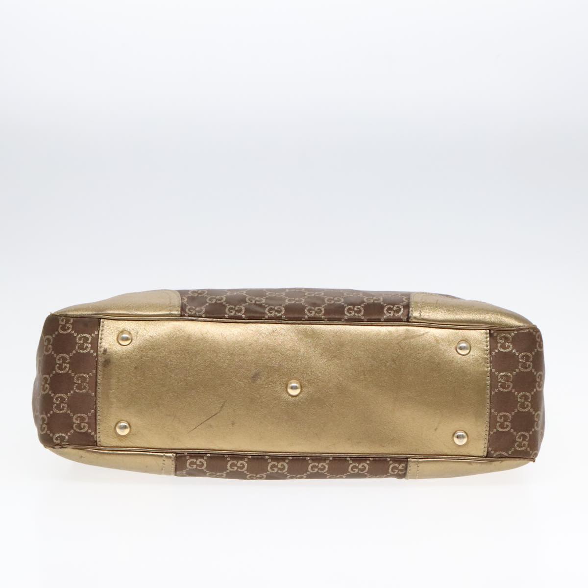 GUCCI GG Canvas Tote Bag Gold Tone bs18147