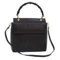 GUCCI Bamboo Hand Bag Leather 2way Brown bs18151