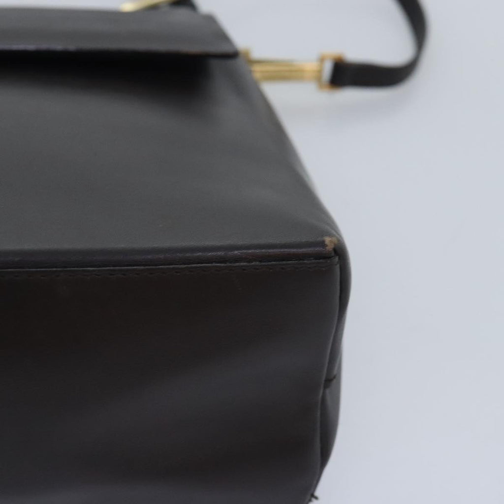 GUCCI Bamboo Hand Bag Leather 2way Brown bs18151