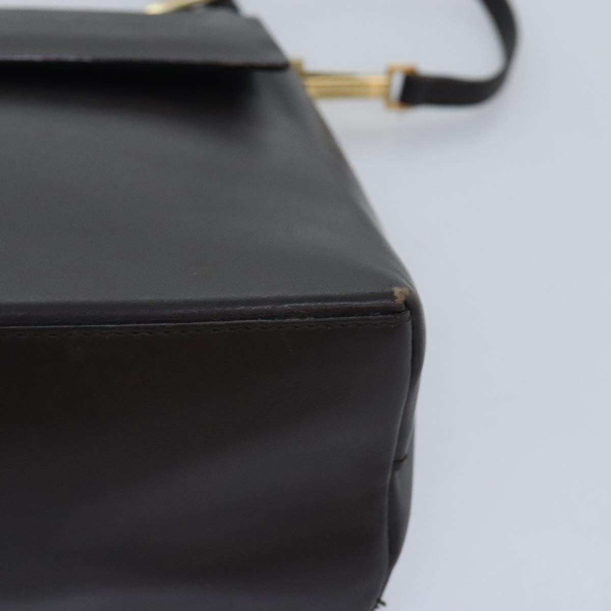 GUCCI Bamboo Hand Bag Leather 2way Brown bs18151