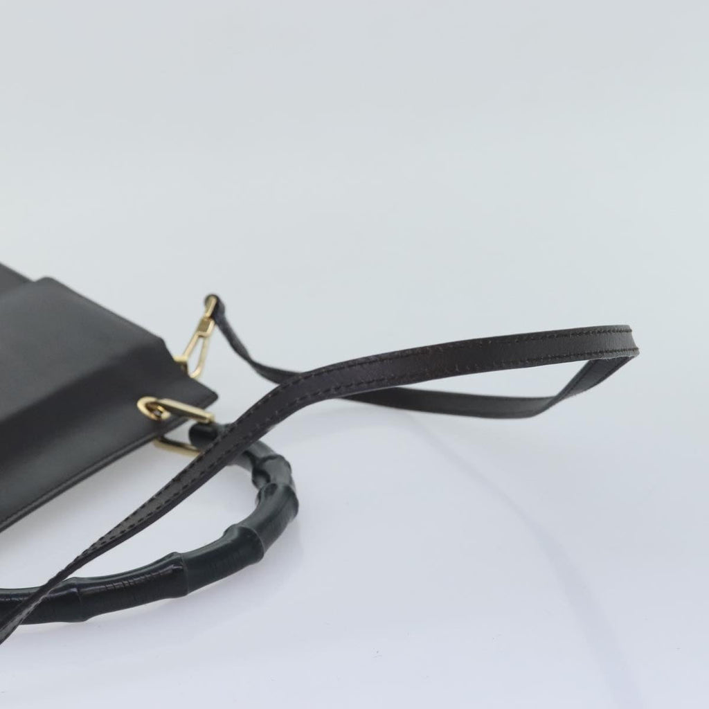 GUCCI Bamboo Hand Bag Leather 2way Brown bs18151