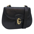 GUCCI Shoulder Bag Leather Black bs18161