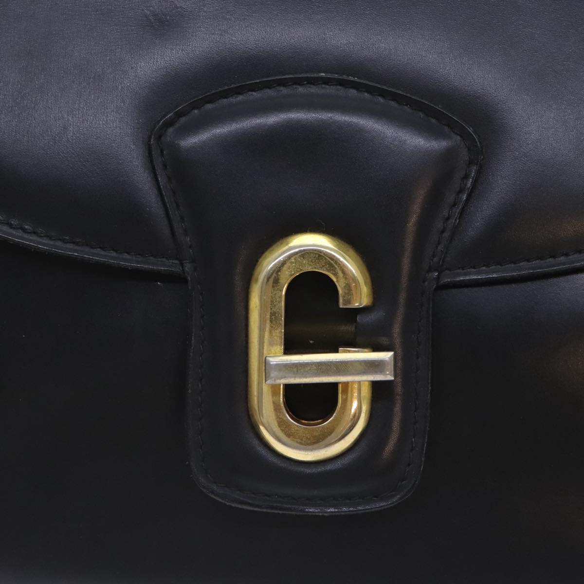 GUCCI Shoulder Bag Leather Black bs18161