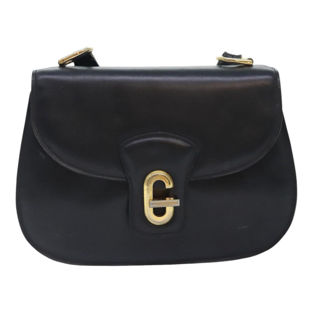 GUCCI Shoulder Bag Leather Black bs18161